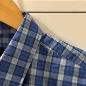 BOSS Blue Checkered Men's Shirt